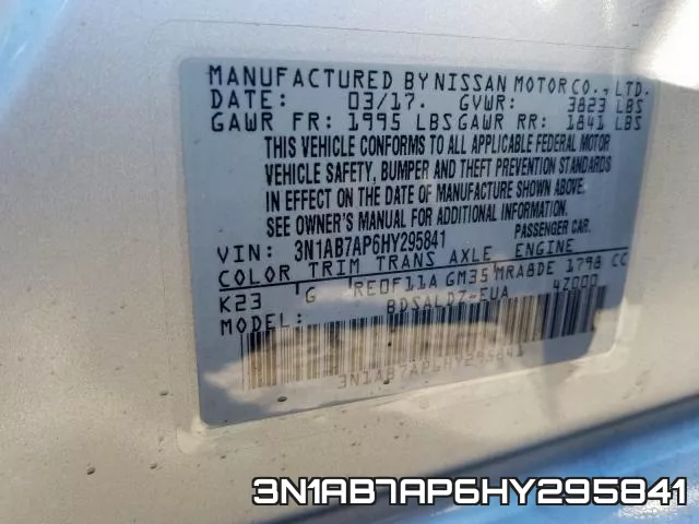 3N1AB7AP6HY295841 фото 2
