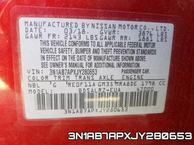 3N1AB7APXJY280653 фото 2