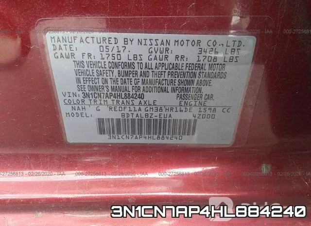 3N1CN7AP4HL884240 фото 8