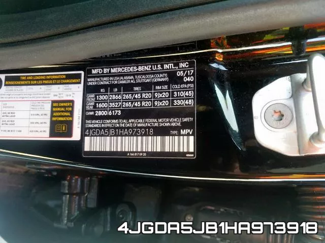 4JGDA5JB1HA973918 фото 2