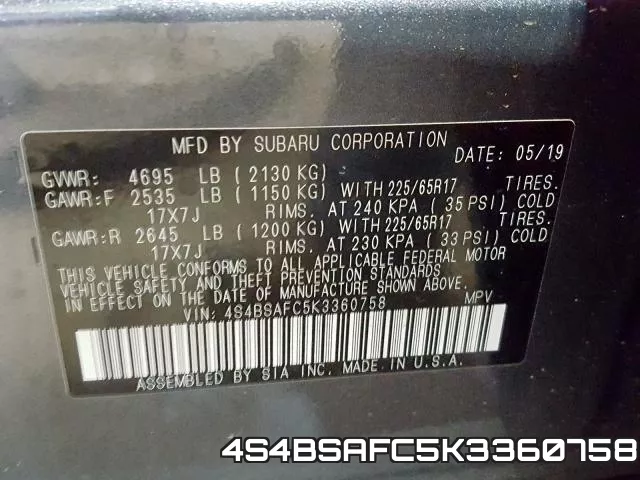 4S4BSAFC5K3360758 фото 2