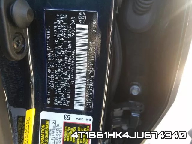 4T1B61HK4JU674340 фото 2