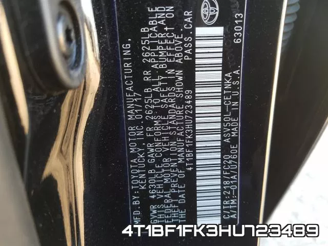 4T1BF1FK3HU723489 фото 2