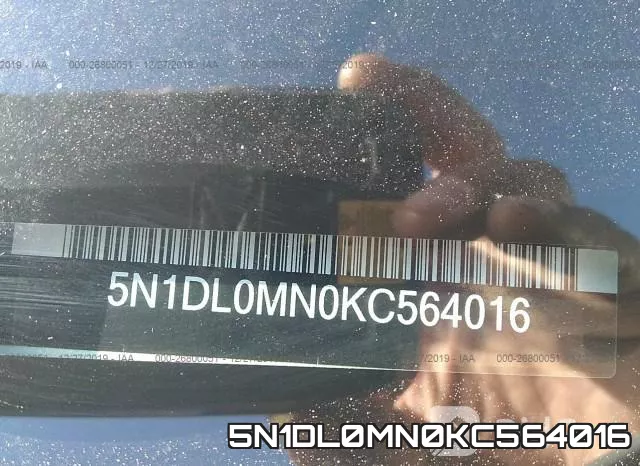 5N1DL0MN0KC564016 фото 6