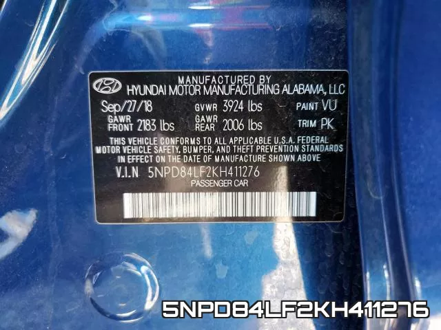 5NPD84LF2KH411276 фото 2