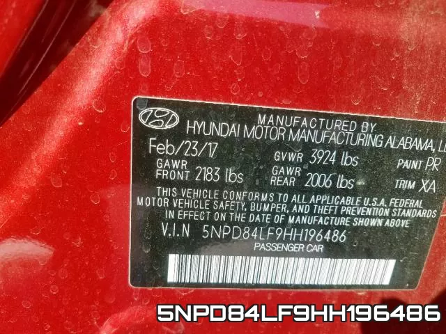 5NPD84LF9HH196486 фото 2