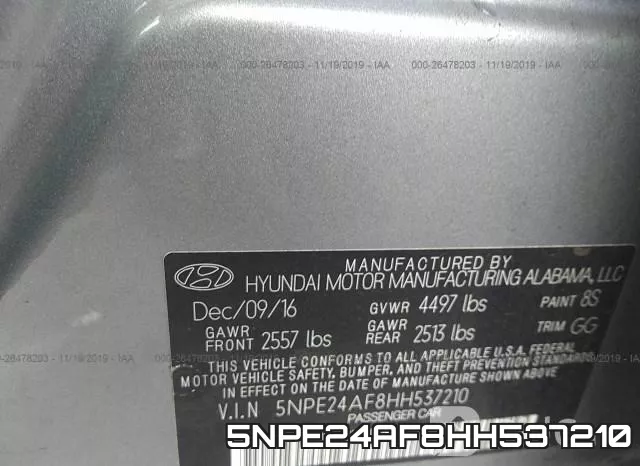 5NPE24AF8HH537210 фото 9