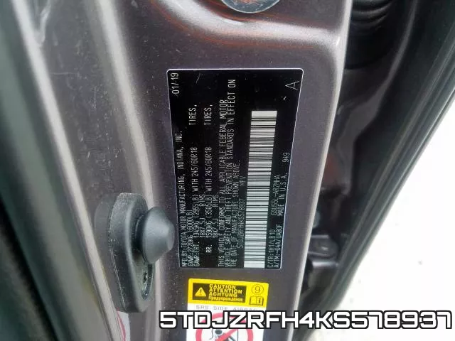 5TDJZRFH4KS578937 фото 2