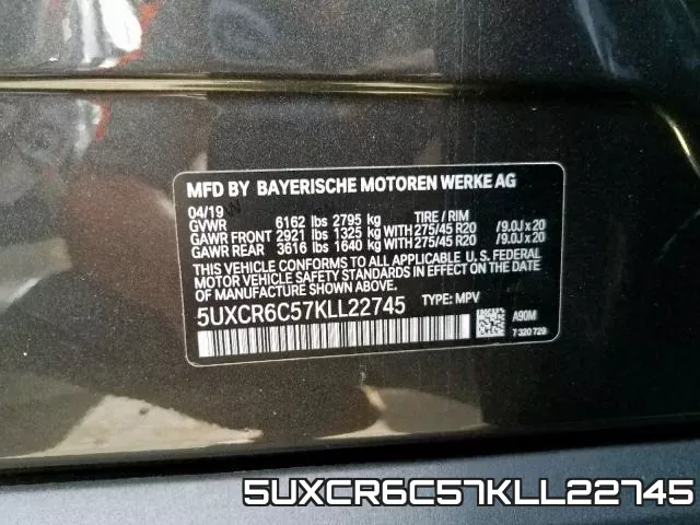 5UXCR6C57KLL22745 фото 2