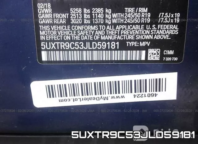 5UXTR9C53JLD59181 фото 4