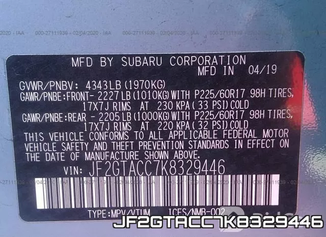 JF2GTACC7K8329446 фото 6