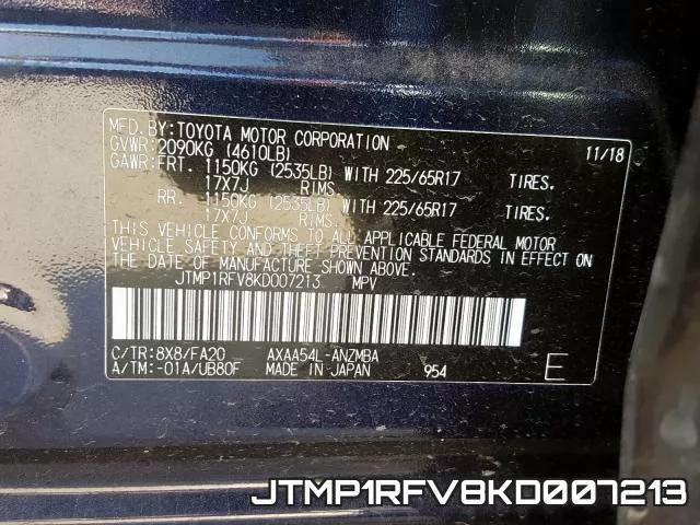 JTMP1RFV8KD007213 фото 2