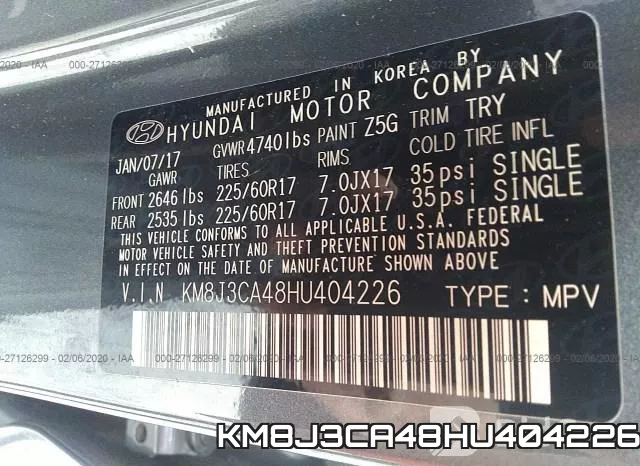 KM8J3CA48HU404226 фото 6