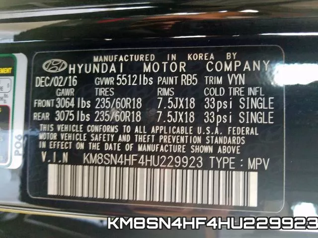 KM8SN4HF4HU229923 фото 2