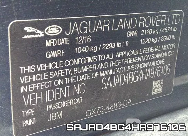 SAJAD4BG4HA976106 фото 7