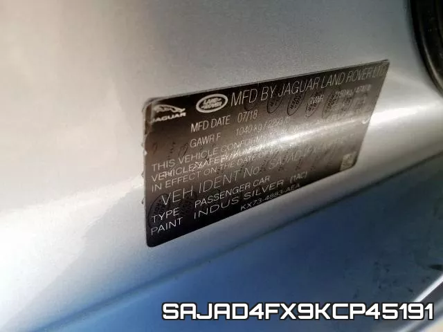 SAJAD4FX9KCP45191 фото 2
