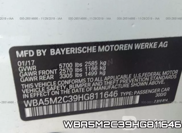 WBA5M2C39HG811646 фото 8