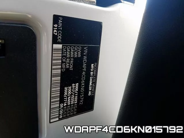 WDAPF4CD6KN015792 фото 2