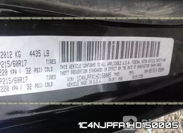 1C4NJPFA1HD150005 фото 10