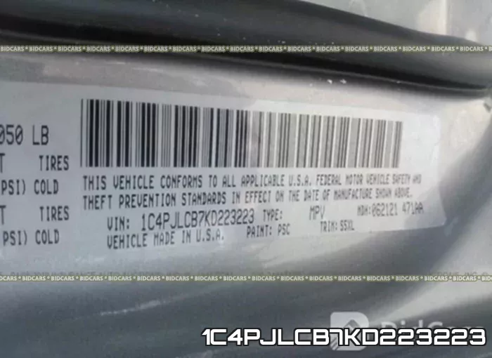 1C4PJLCB7KD223223 фото 10