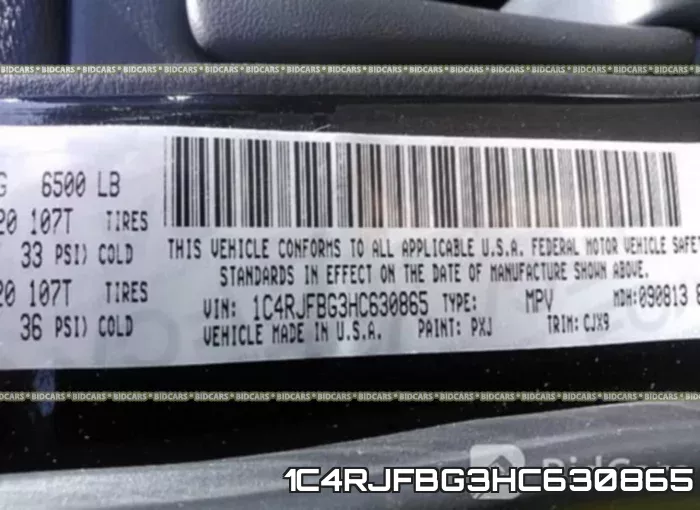 1C4RJFBG3HC630865 фото 10