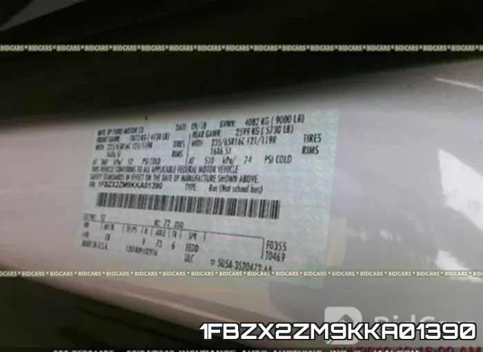 1FBZX2ZM9KKA01390 фото 10