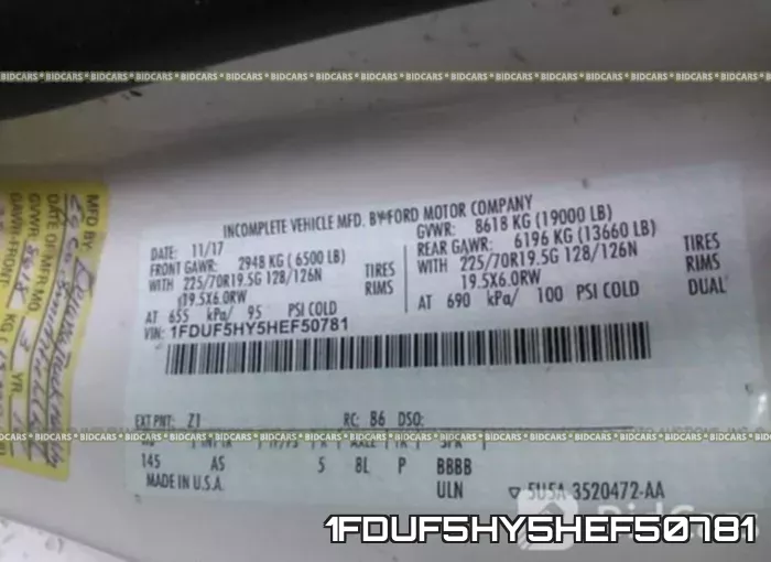 1FDUF5HY5HEF50781 фото 10