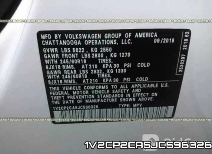 1V2CP2CA5JC596326 фото 10