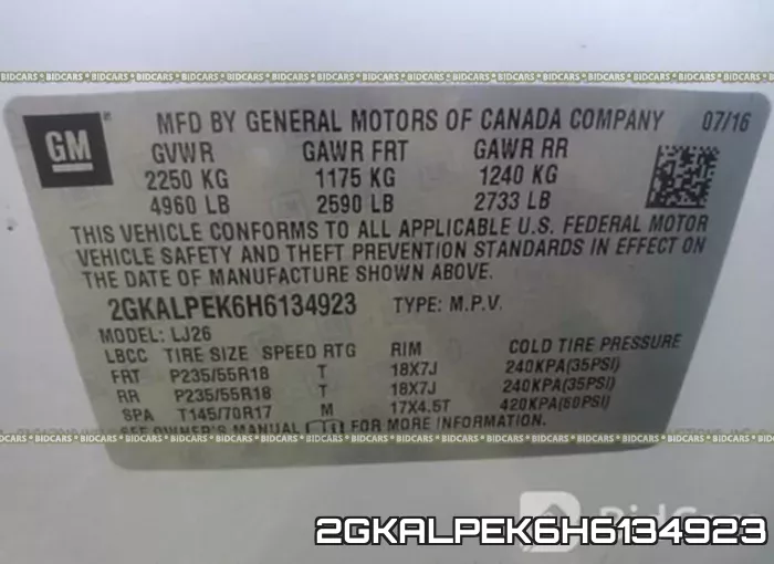2GKALPEK6H6134923 фото 10
