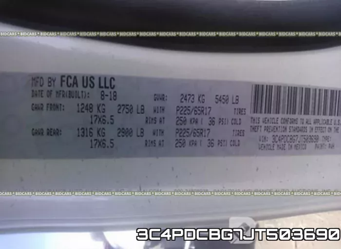 3C4PDCBG7JT503690 фото 10