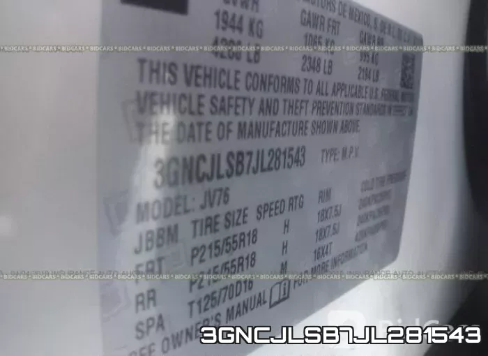 3GNCJLSB7JL281543 фото 10