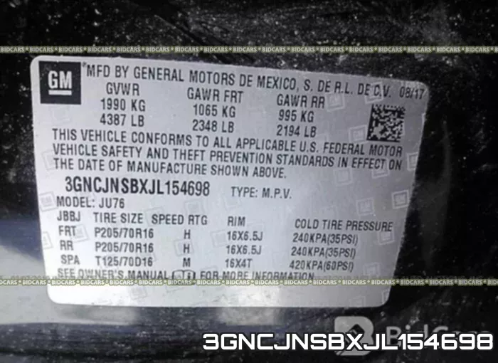 3GNCJNSBXJL154698 фото 10