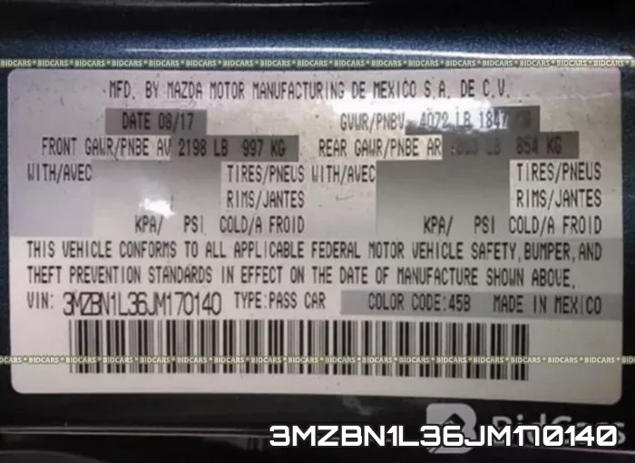 3MZBN1L36JM170140 фото 10