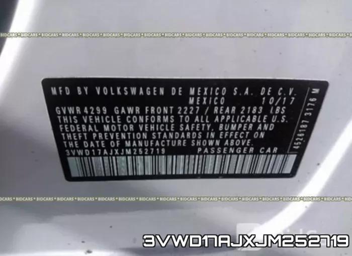 3VWD17AJXJM252719 фото 10