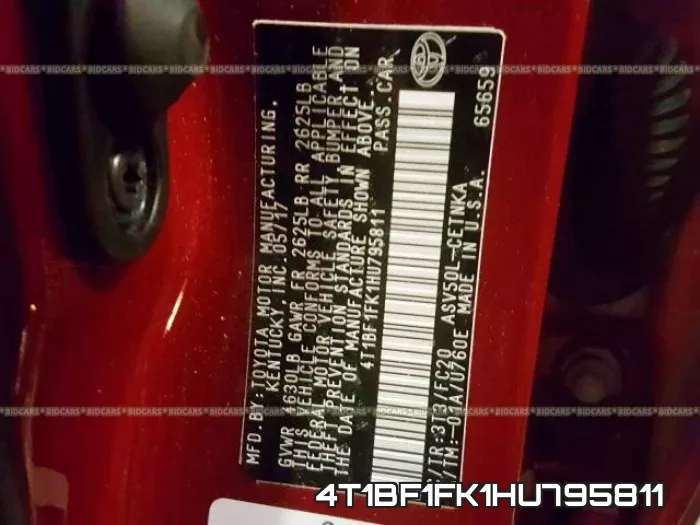 4T1BF1FK1HU795811 фото 2