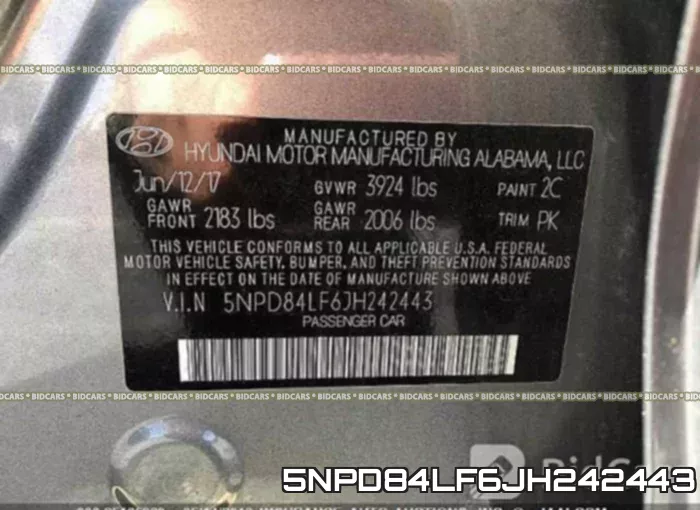 5NPD84LF6JH242443 фото 10