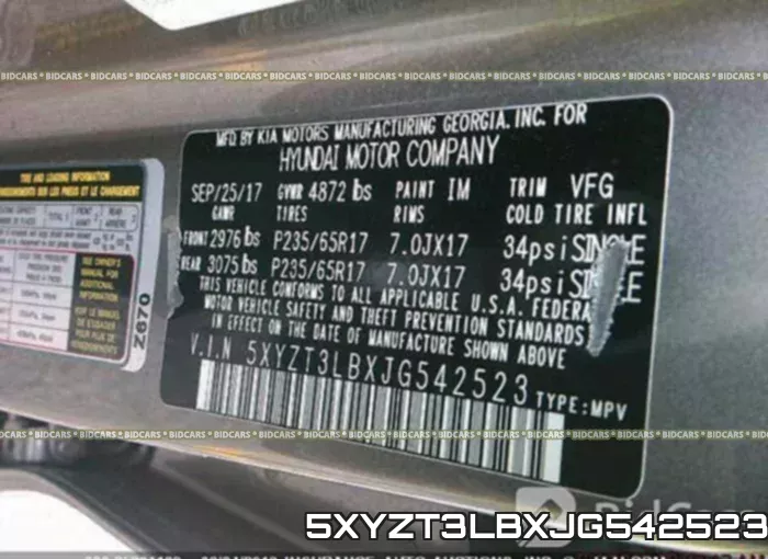 5XYZT3LBXJG542523 фото 10