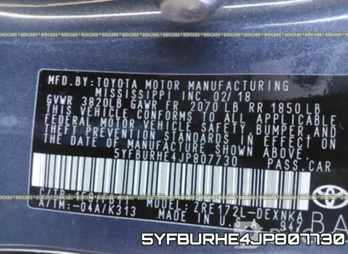 5YFBURHE4JP807730 фото 10