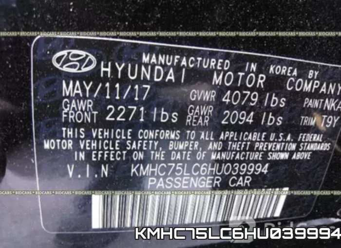 KMHC75LC6HU039994 фото 10