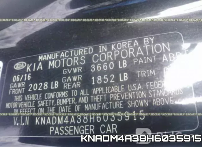 KNADM4A38H6035915 фото 9