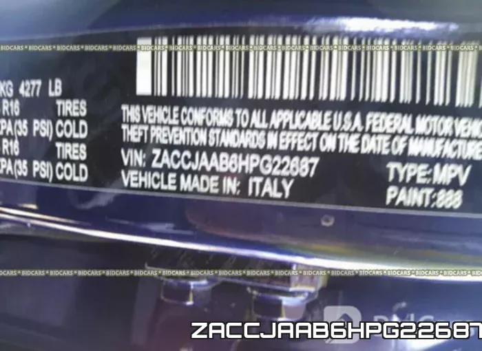 ZACCJAAB6HPG22687 фото 10
