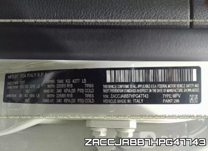 ZACCJABB7HPG47743 фото 10