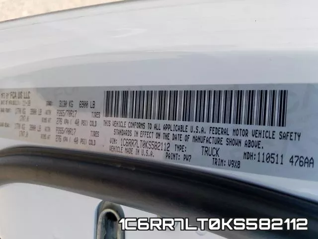 1C6RR7LT0KS582112 фото 2