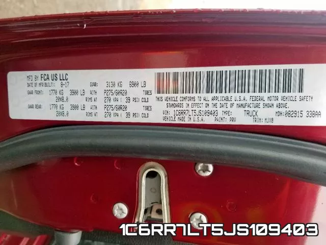 1C6RR7LT5JS109403 фото 2