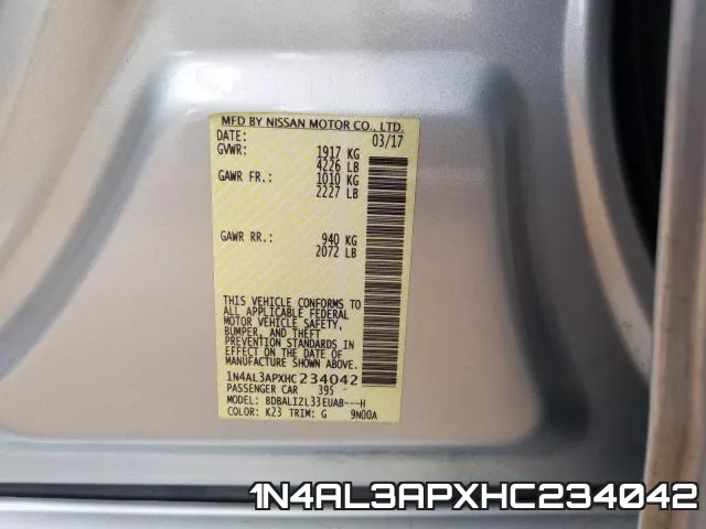 1N4AL3APXHC234042 фото 2