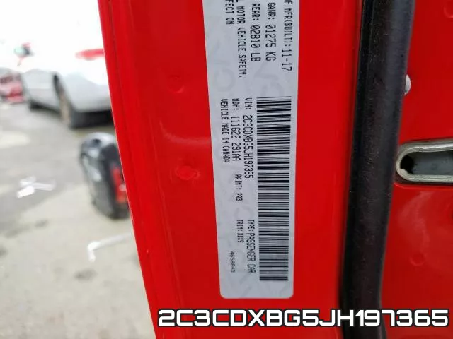 2C3CDXBG5JH197365 фото 2