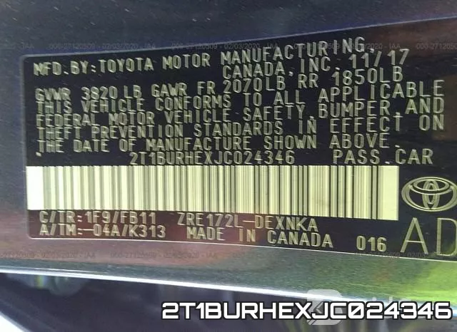 2T1BURHEXJC024346 фото 9