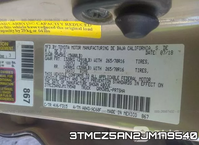 3TMCZ5AN2JM179540 фото 8