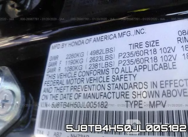 5J8TB4H50JL005182 фото 9