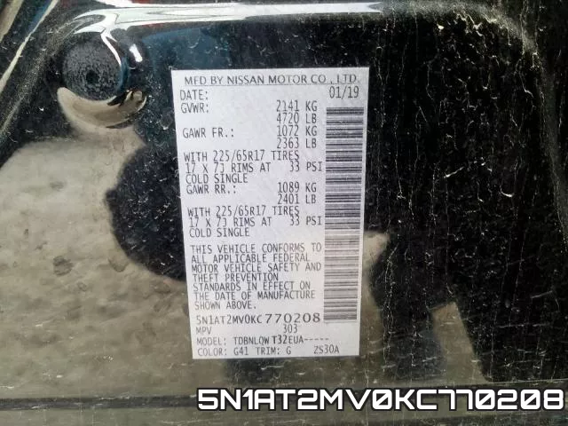 5N1AT2MV0KC770208 фото 2